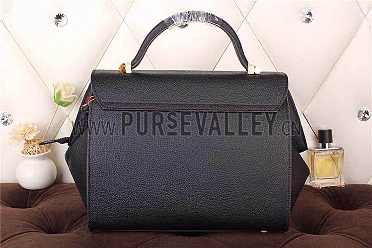 Hermes Stirrup Shoulder Bag Black 608089
