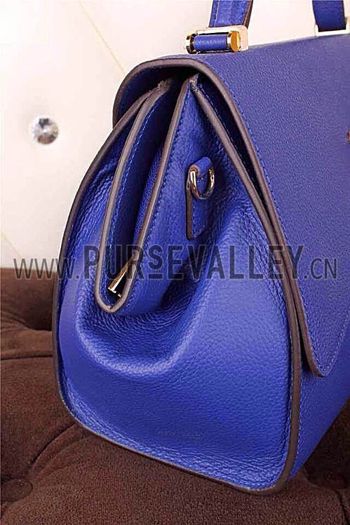 Hermes Stirrup Shoulder Bag Blue Electric 608093