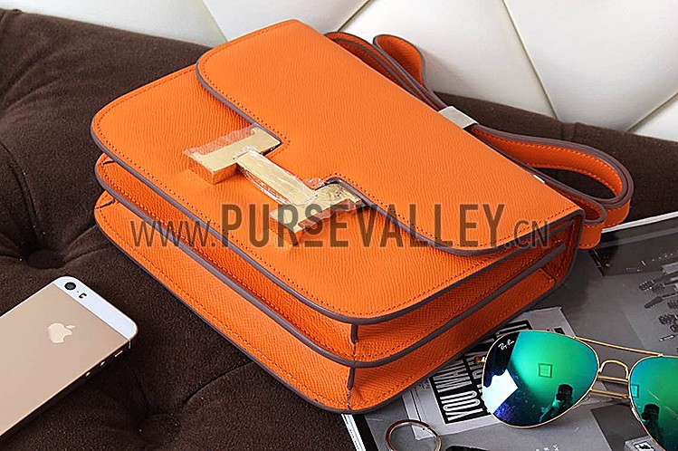 Hermes Constance Orange With Gold Hardware 608111