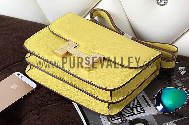 Hermes Constance Yellow With Gold Hardware 608120