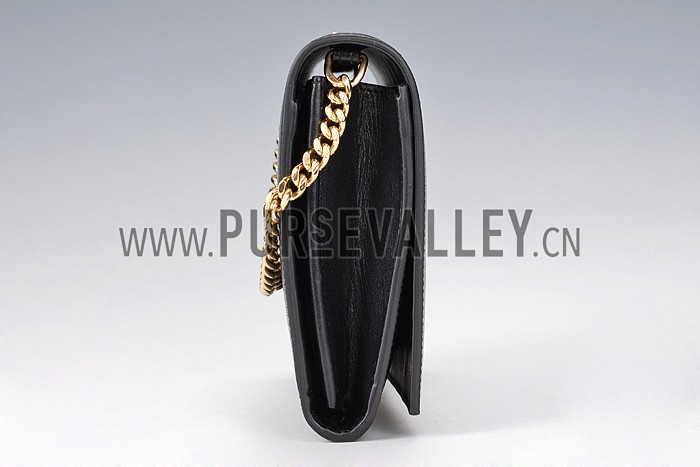 Saint Laurent Classic Letters Chain Bag Black 608205