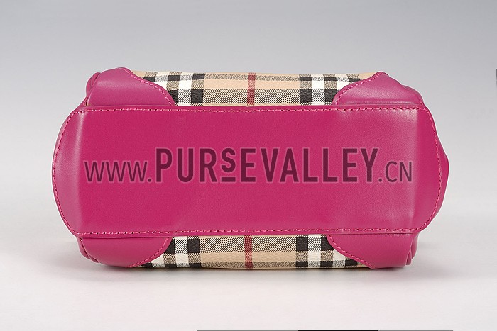 Burberry Haymarket Check Crossbody Bag Elderberry 608264