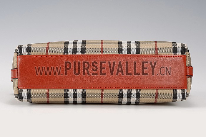 Burberry Small Horseferry Check Crossbody Bag Honey Parade Red 608269