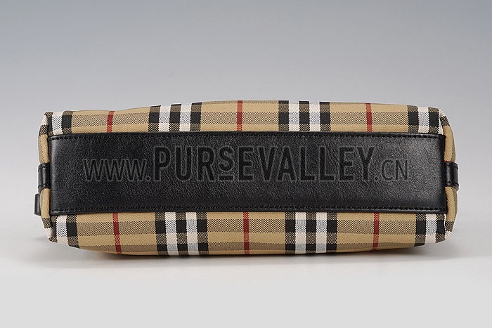 Burberry Small Horseferry Check Crossbody Bag Honey Black 608270