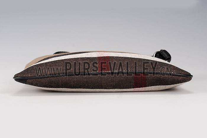 Burberry Man Canvas Check Crossbody Bag Black 608272