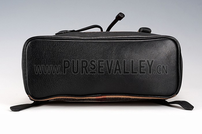 Burberry Man Canvas Check Backpack Saddle Black 608274