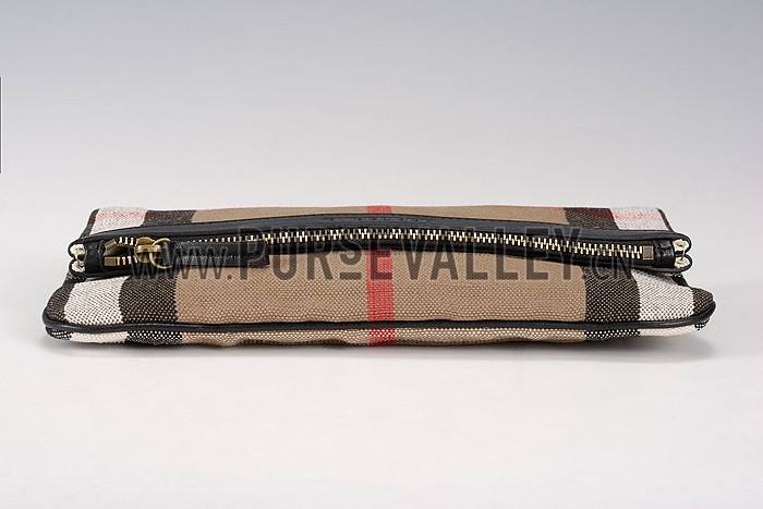 Burberry Canvas Check Foldover Crossbody Bag Black 608277