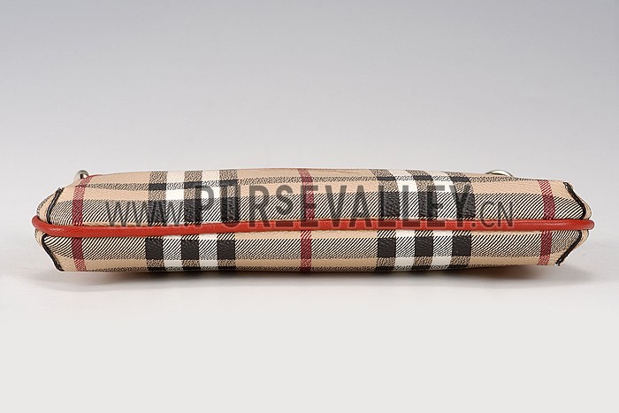 Burberry Haymarket Check Wristlet Parade Red 608282