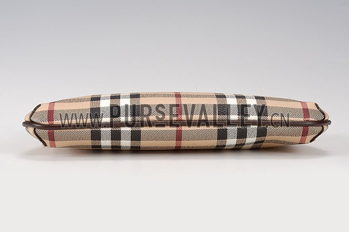 Burberry Haymarket Check Wristlet Chocolate 608283