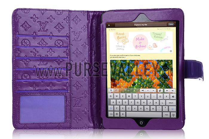 Louis Vuitton Vernis Mini iPad Wallet Case Purple