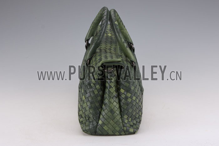 Bottega Veneta Intrecciato Duffel Bag Dark Green