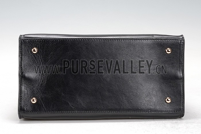 Gucci Black Leather Work Bag 607332