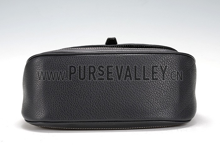 Gucci Medium Horsebit Black Leather Flap Bag 607336