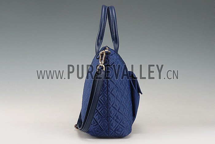 Tory Burch Ariana Satchel Dark Blue 607579