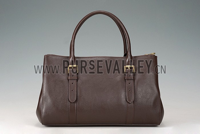Mulberry Bayswater Double Zip Tote Chocolate 607706