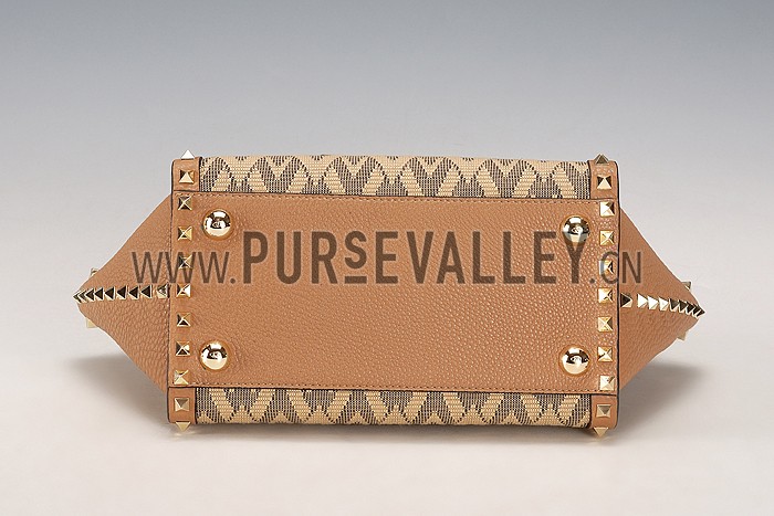 Valentino RockStud Shoulder Tan Bag