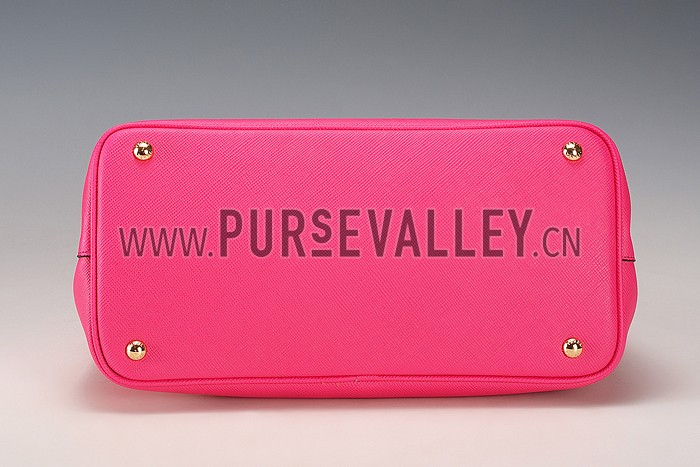 Prada Saffiano Double Tote Rose Pink