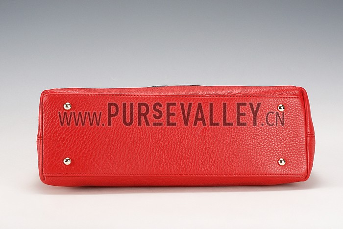 Gucci Soho Studded Shoulder Bag Light Red