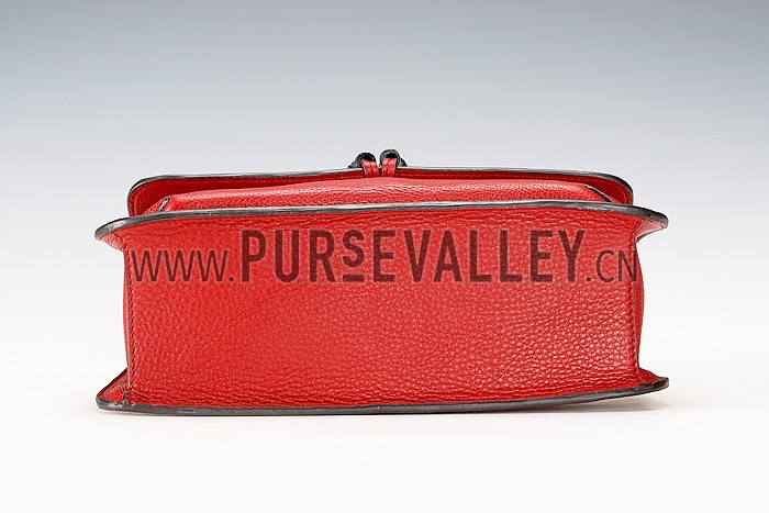 Gucci Bamboo Daily Flap Shoulder Bag Dark Red