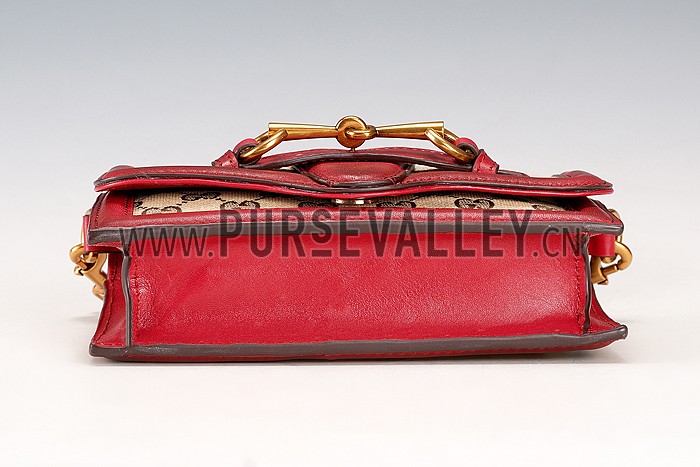 Gucci Lady Web GG Small Canvas Square Bag Red