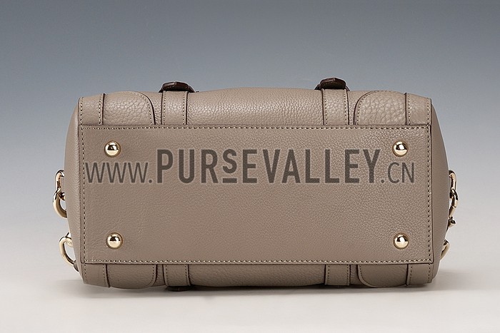 Gucci GG Classic Top Handle Leather Bag Grey