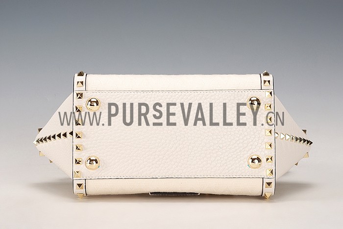 Valentino RockStud Shoulder White Bag