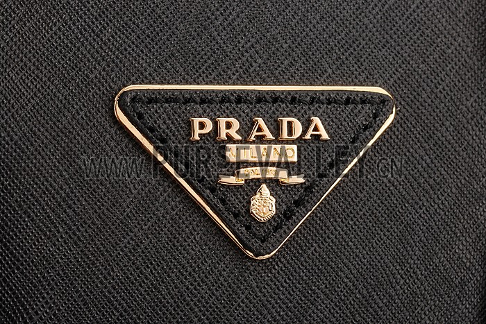 Prada Saffiano Mini Double Zip Tote Black