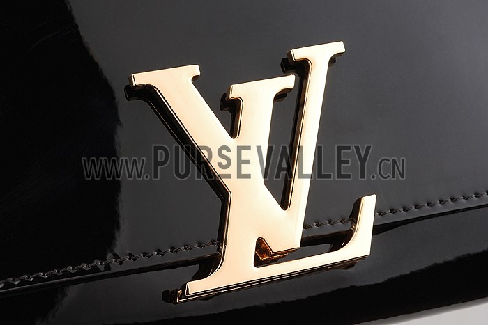 Louis Vuitton Chain Louise Patent Leather Black