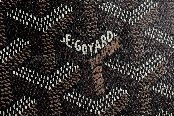 Goyard St Louis Tote Black And Tan Leather Trim
