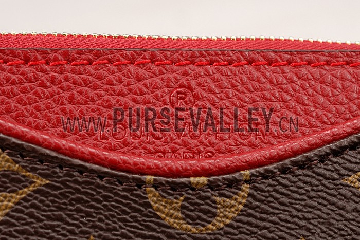 Louis Vuitton Monogram Pallas Clutch Dark Red 18926643