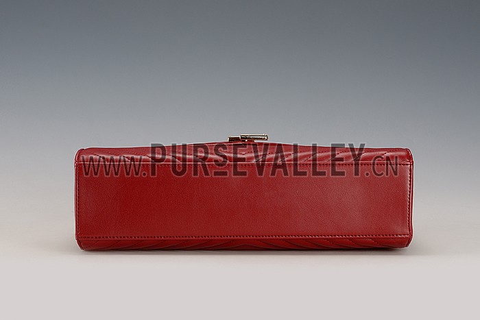 Saint Laurent Monogram Satchel Dark Red