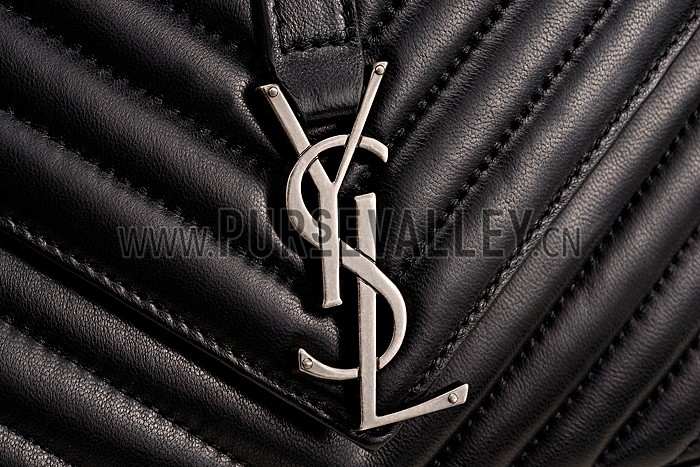 Saint Laurent College Monogram Medium Bag Black