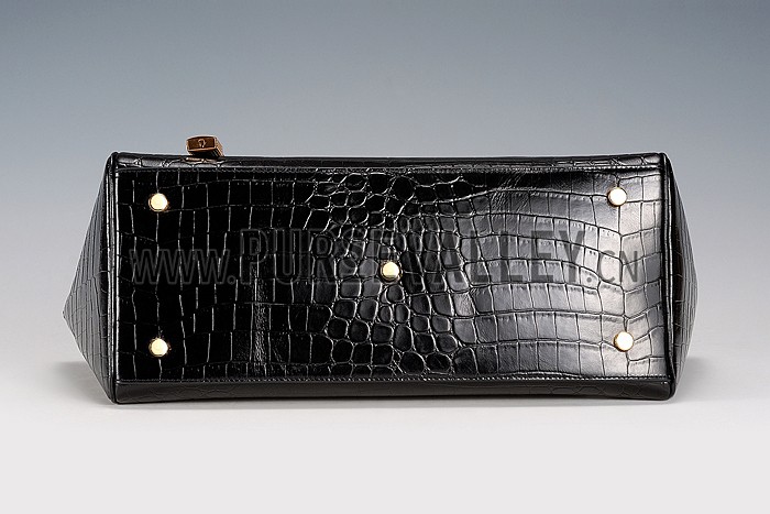 Tom Ford Natalia Alligator Doctor Black Bag