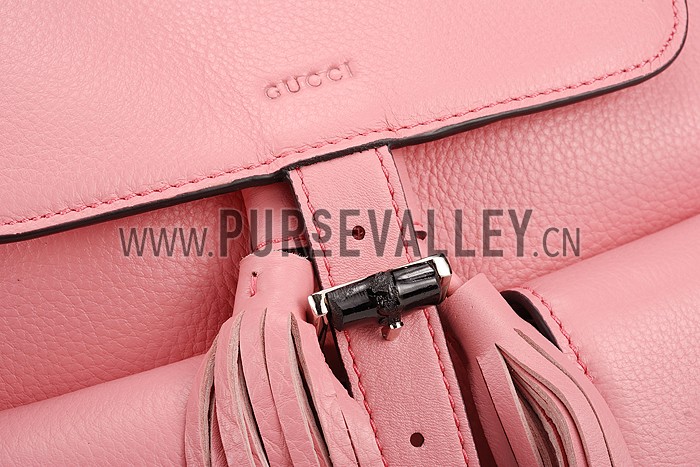 Gucci Bamboo Leather Backpack Pink
