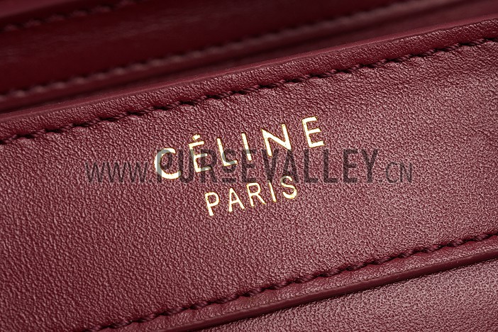 Celine Nano Luggage Dark Red