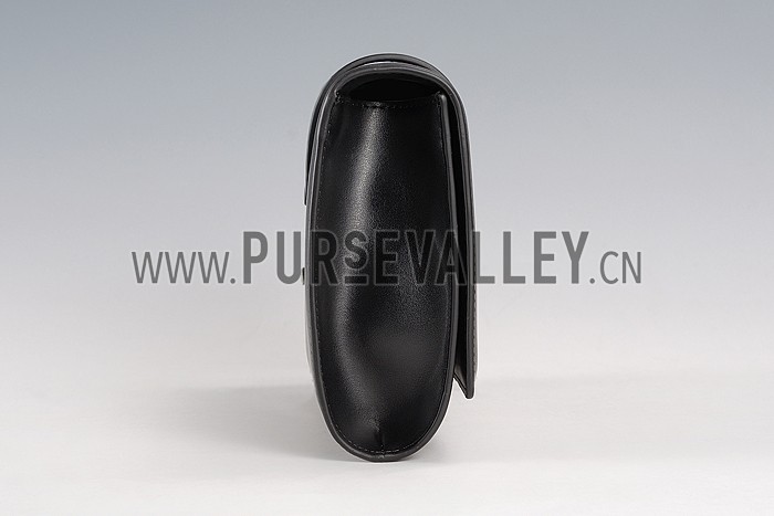 YSL Classic Y Clutch Black Leather 608315