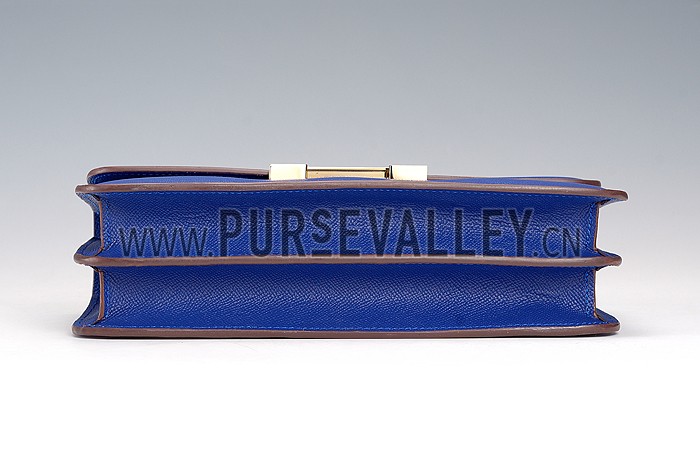 Hermes Constance Elan Blue Electric With Gold Hardware 608122