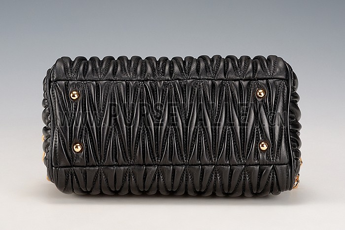 Miu Miu Matelasse Top Handle Large Black