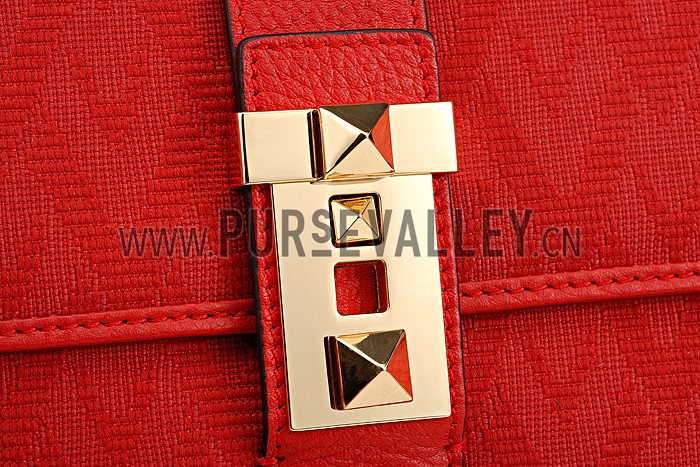 Valentino Viva Valentino Fabric B-Rockstud Bag Red