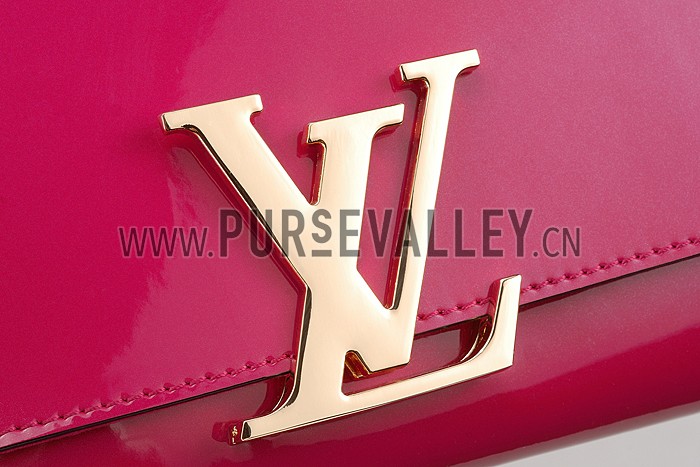 Louis Vuitton Chain Louise Patent Leather Fuchsia