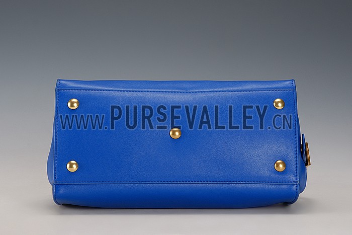 Saint Laurent Monogram Cabas Small Leather Bag Blue