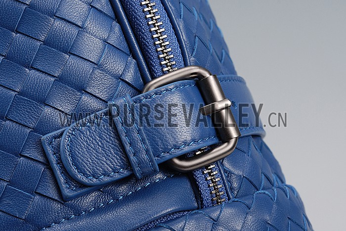 Bottega Veneta Intrecciato Unisex Backpack Blue Bag