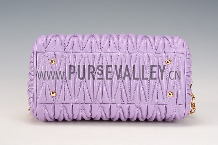 Miu Miu Matelasse Top Handle Large Purple