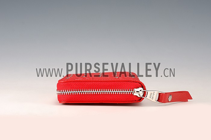 Louis Vuitton Empreinte Zippy Wallet With Studs Red