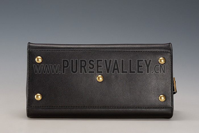 Saint Laurent Monogram Cabas Small Leather Bag Black