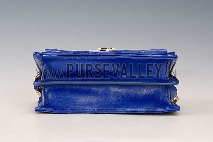 Saint Laurent High School Matelasse Medium Bag Blue
