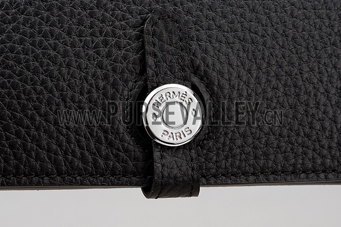 Hermes Dogon Wallet Black 18926630