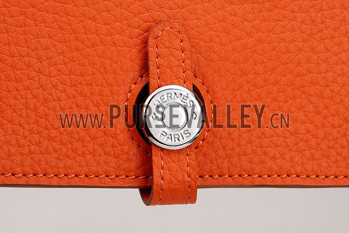 Hermes Dogon Wallet Orange 18926638