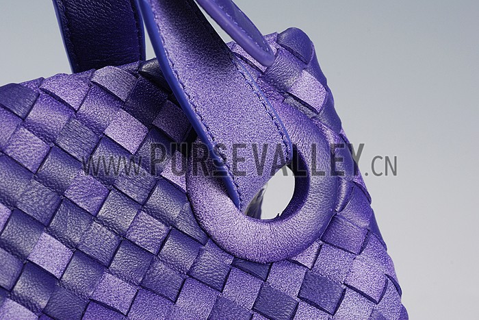 Bottega Veneta Intrecciato Hobo Purple Bag