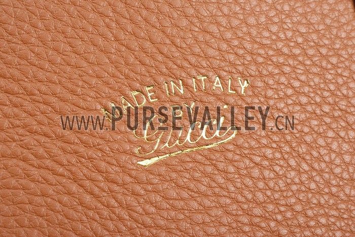 Gucci Swing Tan Leather Tote Small
